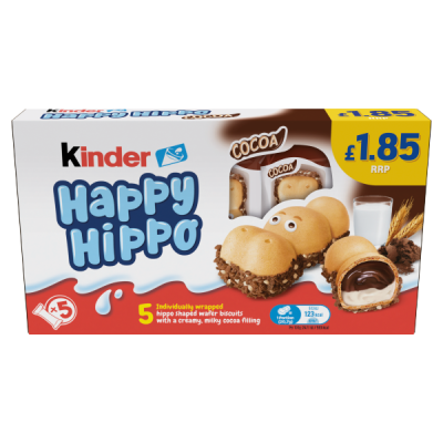 Kinder Happy Hippo T5 X10 Cocoa Cream &pound;1.85 Pmp