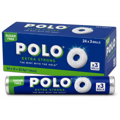 Polo Sugar Free Extra Strong Tablets Multipack 24 (3 × 33.4G)Xb