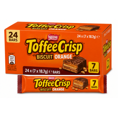 Toffee Crisp Biscuit Orange Multipack 24 (7 × 18.7G)